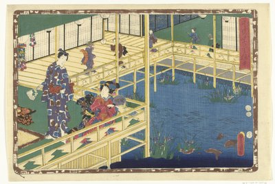 Luku 50 True Images of the Splendid Prince (sarjan nimi) Sono sugata Hikaru no utsushi-e (sarjan nimi esineessä) tekijältä Utagawa Kunisada (I)