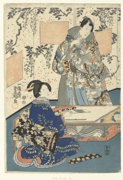Prinssi Genji ja hovinainen tekijältä Utagawa Kunisada (I)