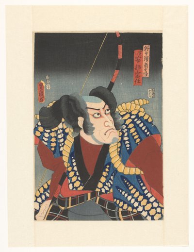 Sotogahama no Nambei ja jousi selässä tekijältä Utagawa Kunisada (I)