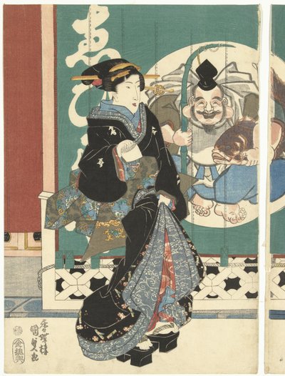 Naiset Ebisuya-liikkeessä tekijältä Utagawa Kunisada (I)