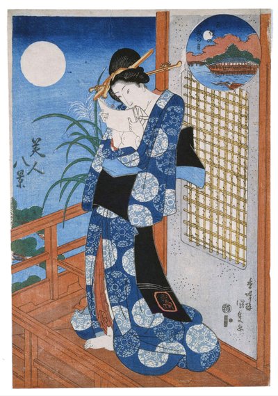 Syksyn kuu Mihon yllä tekijältä Utagawa Kunisada