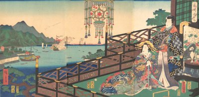 Mr. Hikaru Tei Maruyama P Paini CT, Nagasaki Nagasaki Dejima, 3. m. . . , 3. portti, 1861. tekijältä Utagawa Kunisada