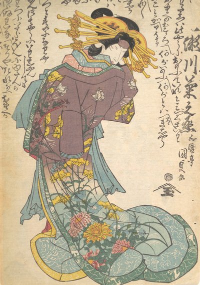 Printti, 1800-luku, 1800-luku. tekijältä Utagawa Kunisada