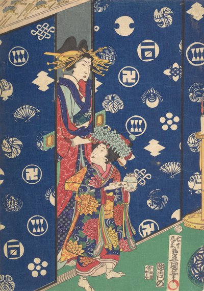 Printti, 1800-luku, 1800-luku. tekijältä Utagawa Kunisada