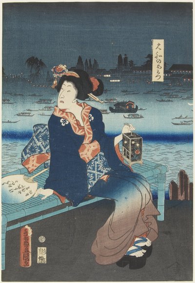 Kurtesaani Omitsu Yamato-talosta, huhtikuu 1862 tekijältä Utagawa Kunisada