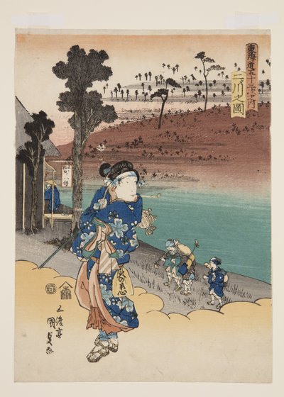 näkymä kahdesta joesta (kuva kahdesta joesta) tekijältä Utagawa Kunisada