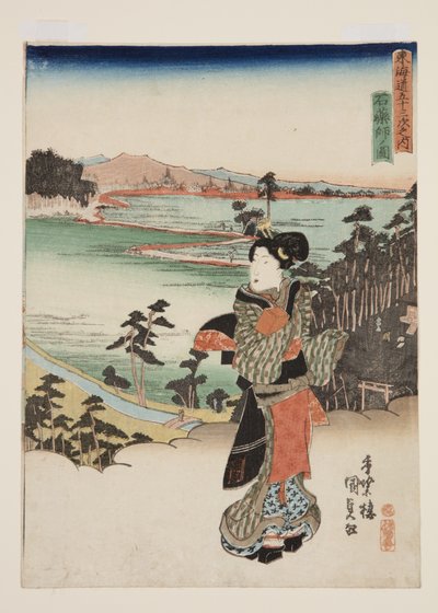 Kiviproviisorin näkymä (kiviproviisorin hahmo) tekijältä Utagawa Kunisada