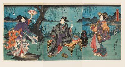 Viilennys puutarhassa tekijältä Utagawa Kunisada II