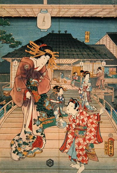 Kohtaus bordellissa tekijältä Utagawa Kunisada II