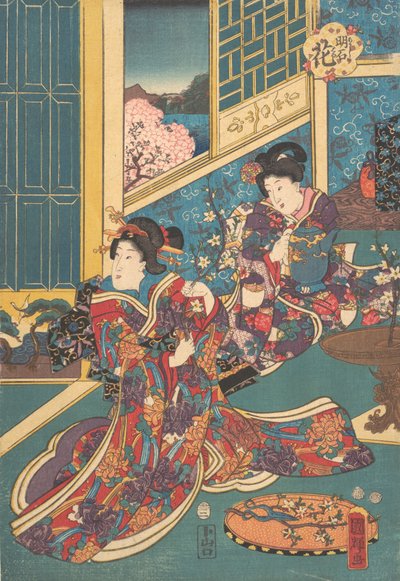 Fowler Flowers, 1853. tekijältä Utagawa Kuniteru