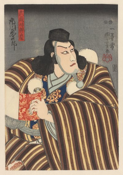 Benkei pitelee käsirullaa tekijältä Utagawa Kuniyoshi