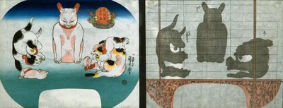 Kissat: Kiinan temppelileijona tekijältä Utagawa Kuniyoshi