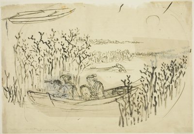 Merilevän kerääminen Omorissa tekijältä Utagawa Kuniyoshi