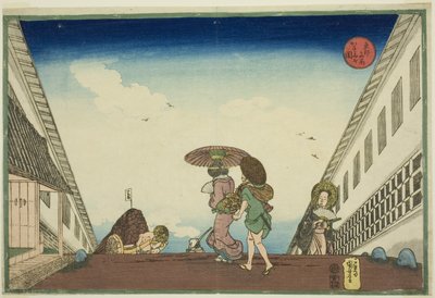 Kasumigaseki, sarjasta "Itäisen pääkaupungin kuuluisia paikkoja (Toto meisho)" tekijältä Utagawa Kuniyoshi
