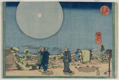 Uusi Yoshiwara Shin Yoshiwara sarjasta Famous Places in the Eastern Capital, 1830-luvun alku. tekijältä Utagawa Kuniyoshi