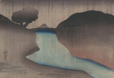 Ochanomizu sateessa, 1800-luvun puoliväli. tekijältä Utagawa Kuniyoshi