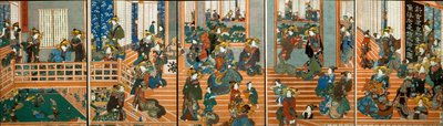 Näkymä Kado-Ebiyan yläkerrasta tekijältä Utagawa Kuniyoshi