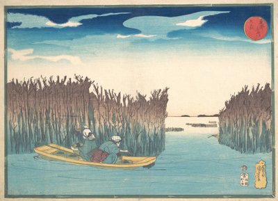 Merilevän keräilijät Omorissa, 1797-1861. tekijältä Utagawa Kuniyoshi
