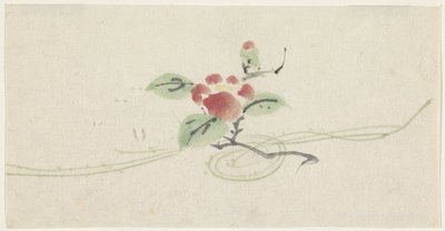 Oksa punaisella kamelialla tekijältä Utagawa Kuniyoshi