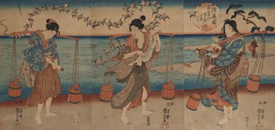 Plover Crystal River Mutsun maakunnassa tekijältä Utagawa Kuniyoshi