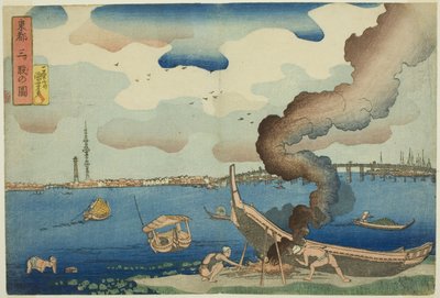 Näkymä Mitsumatasta itäisessä pääkaupungissa (Toto Mitsumata no zu), sarjasta "Näkymiä itäpääkaupungista (Toto no zu)" tekijältä Utagawa Kuniyoshi