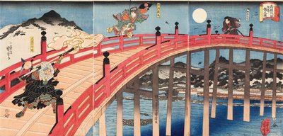 Yoshitsune Ichidaiki Joe No Bridgen hahmo, Ka 1839. tekijältä Utagawa Kuniyoshi
