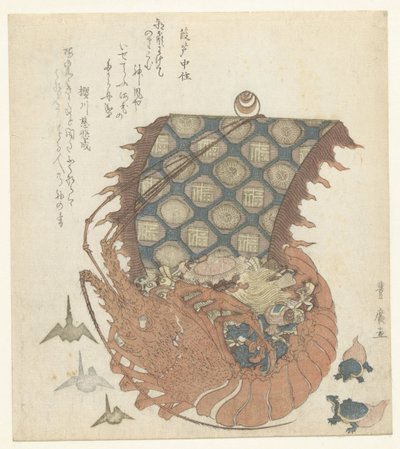 Langoustine kuin takarabune. tekijältä Utagawa Toyohiro