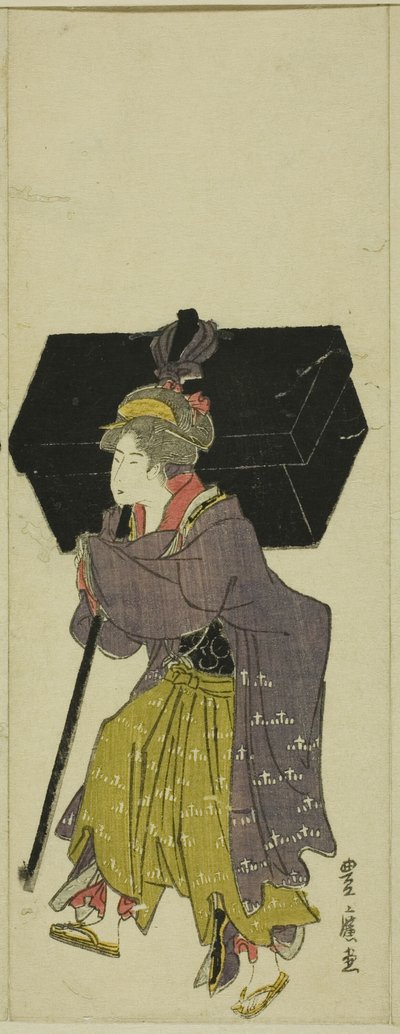 Parodia daimyokulkueesta tekijältä Utagawa Toyohiro