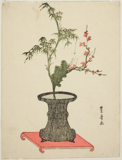 "Kolme ystävää" ikebana tekijältä Utagawa Toyohiro