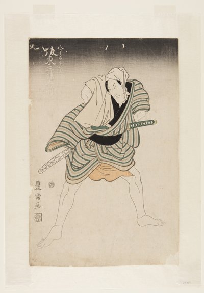 Näyttelijä Bando Mitsugoro III (värillinen puupalikkaprintti) tekijältä Utagawa Toyokuni