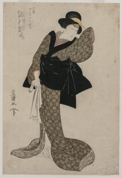 Segawa Roko As Bowlin vaimo ensin, n. 1805. tekijältä Utagawa Toyokuni