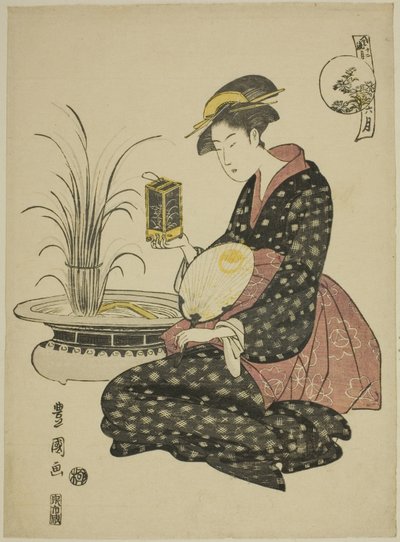 Kuudes kuukausi (Roku gatsu), sarjasta "Fashionable Twelve Months (Furyu junikagetsu)" tekijältä Utagawa Toyokuni I