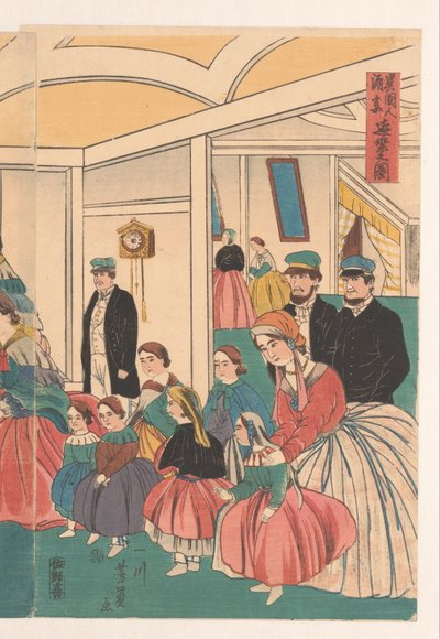 Ulkomaalaiset pitävät hauskaa juhlissa tekijältä Utagawa Yoshikazu