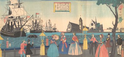 Englanti Igirisukoku, 2. kuukausi, 1865. tekijältä Utagawa Yoshitora
