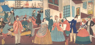 Viiden kansakunnan kansa, 1861. tekijältä Utagawa Yoshitora