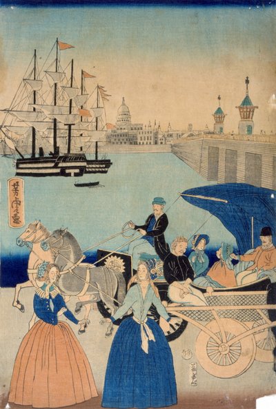 Kuva Lontoosta, Englannista tekijältä Utagawa Yoshitora