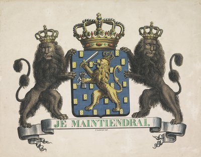 Alankomaiden kuningaskunnan vaakuna, 1815 tekijältä V. Labargé