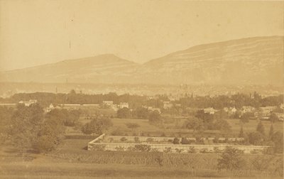 Geneve, yleisnäkymä Petit-Saconnexista katsottuna. tekijältä V. Muzet