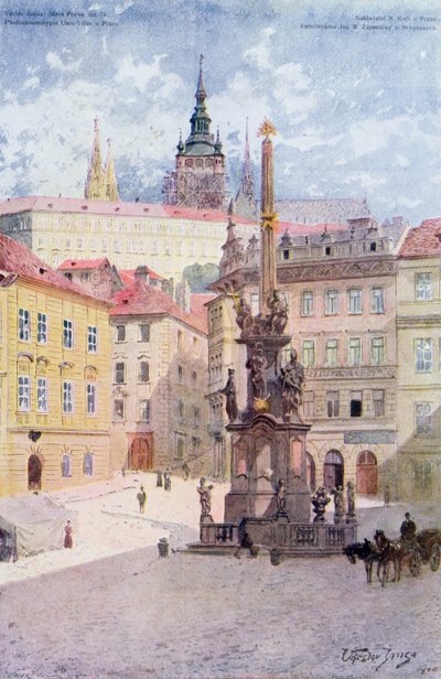 Pyhän kolminaisuuden ruttopylväs, Malostranske Namesti, Mala Strana, Praha tekijältä Vaclav Jansa