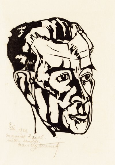 Säveltäjä Maurice Ravelin muotokuva 1875-1937, 1923. tekijältä Valentijn Edgar Van Uytvanck
