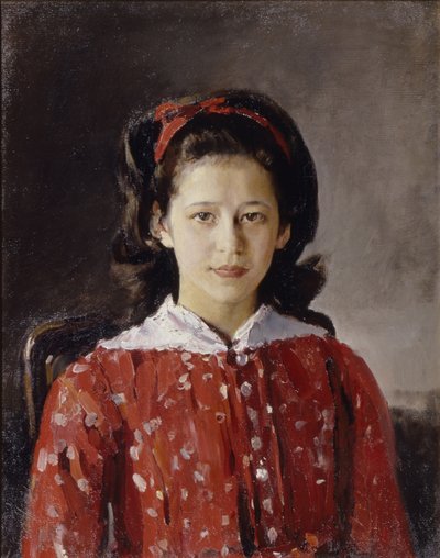 Ljudmila Anatoljevna Mamontovan muotokuva 1874-1937, 1884 tekijältä Valentin Aleksandrovich Serov