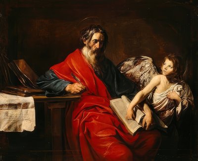 Matteus evankelista. Noin 1625 tekijältä Valentin de Boullogne