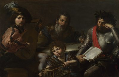 Ihmisen neljä aikakautta, n. 1629 tekijältä Valentin de Boullogne