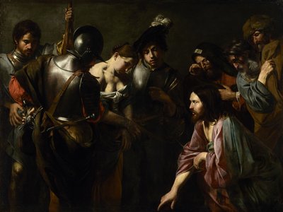 Kristus ja avioton nainen tekijältä Valentin de Boulogne