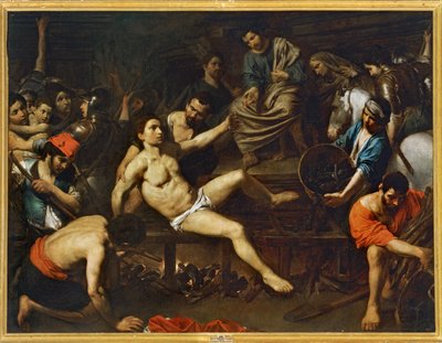 Pyhän Laurentiuksen marttyyrikuolema ... (maalaus kankaalle) tekijältä Valentin de Boulogne