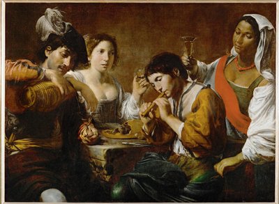 Reunion dans un cabaret - Seurue kapakassa ... tekijältä Valentin de Boulogne