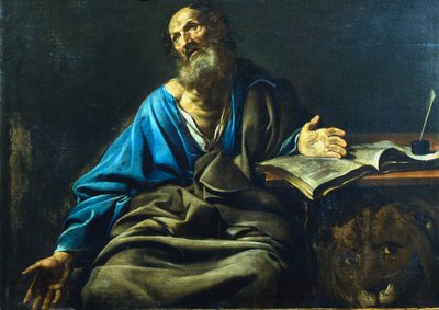 "Evankelista Pyhä Markus", c1611-1632 tekijältä Valentin de Boulogne