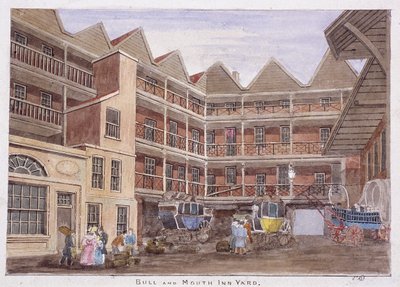 Bull and Mouth Street, Lontoo, 1806 tekijältä Valentine Davis