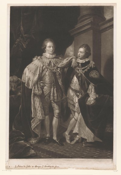 Muotokuva George IV:stä ja Frederick of Yorkista lapsina tekijältä Valentine Green
