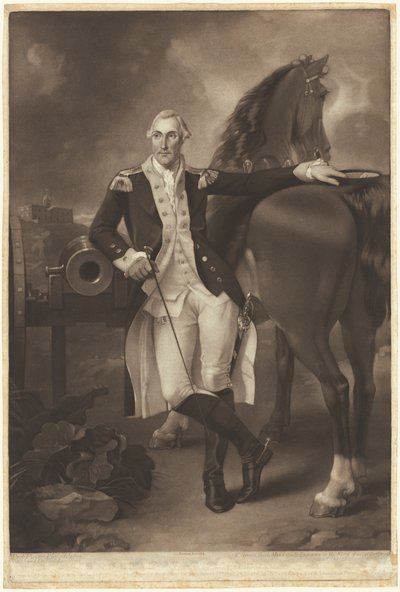 George Washington tekijältä Valentine Green, after Thomas Stothard, after Charles Willson Peale
